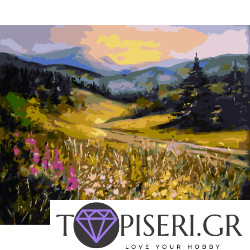 Painting By Numbers Landscape Of Rila After The Painting By Yovka Mechkarova