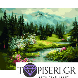 Painting By Numbers Spring In Balkan Mountain After The Painting By Yovka Mechkarova