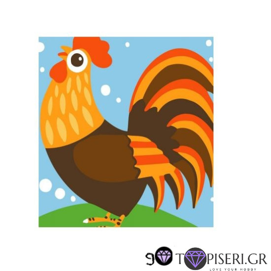 Painting By Numbers For Kids Rooster - Tapiseri.GR