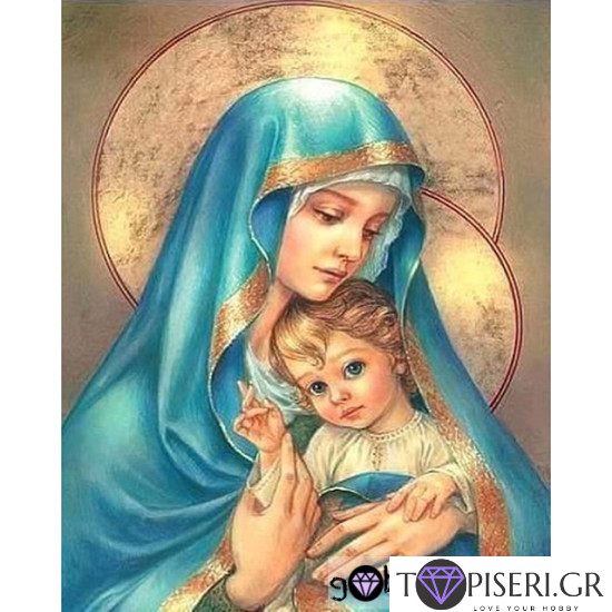 ECO Diamond Painting Virgin Mary And The Child 3 - Tapiseri.GR