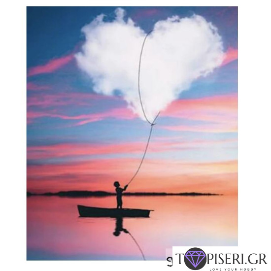 Crystal Diamond Painting Heart Of Clouds - Tapiseri.GR Crystal Diamond Painting Heart Of Clouds - Tapiseri.GR