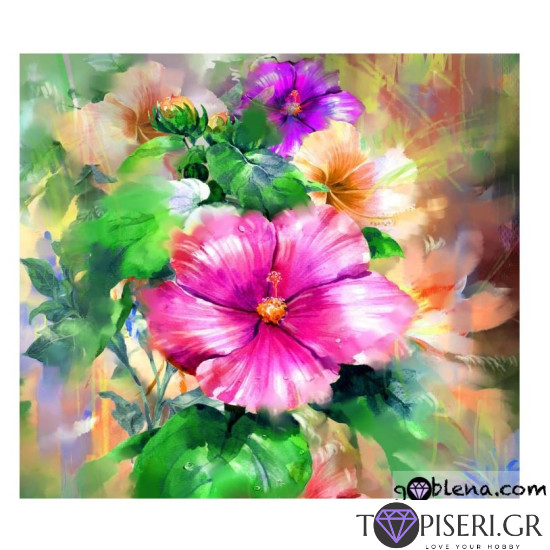 Crystal Diamond Painting Colorful Flowers - Tapiseri.GR Crystal Diamond Painting Colorful Flowers - Tapiseri.GR