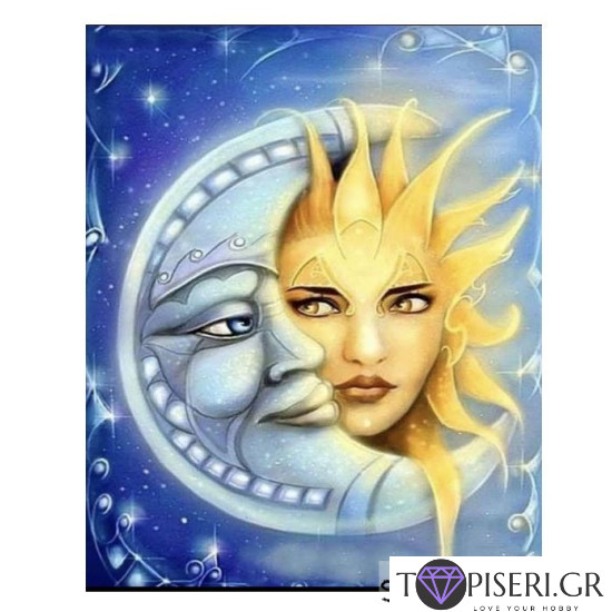 Crystal Diamond Painting Moon And Sun - Tapiseri.GR Crystal Diamond Painting Moon And Sun - Tapiseri.GR