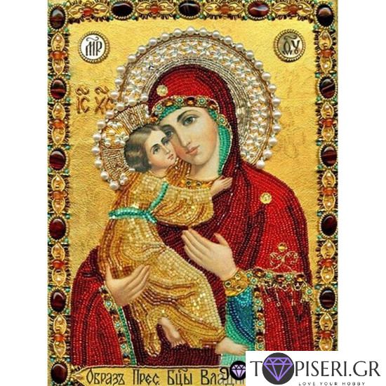 Crystal Diamond Painting Virgin Mary And The Child - Tapiseri.GR