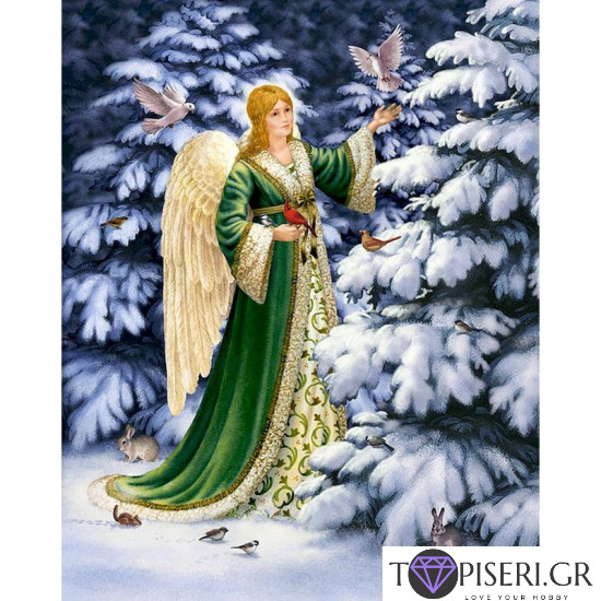 Painting By Numbers Christmas Angel - Tapiseri.GR Painting By Numbers Christmas Angel - Tapiseri.GR