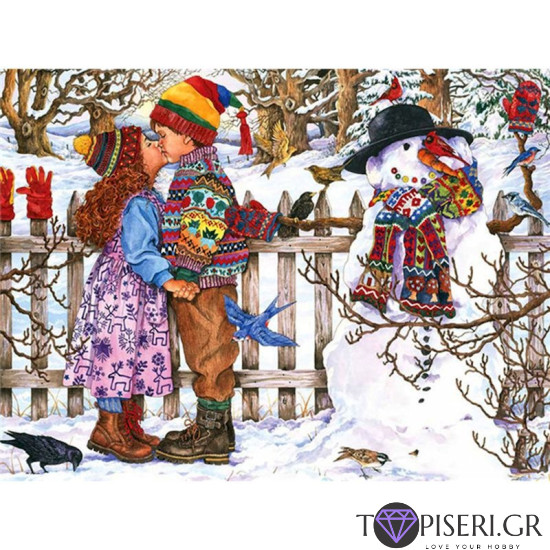 Painting By Numbers Winter Kiss - Tapiseri.GR