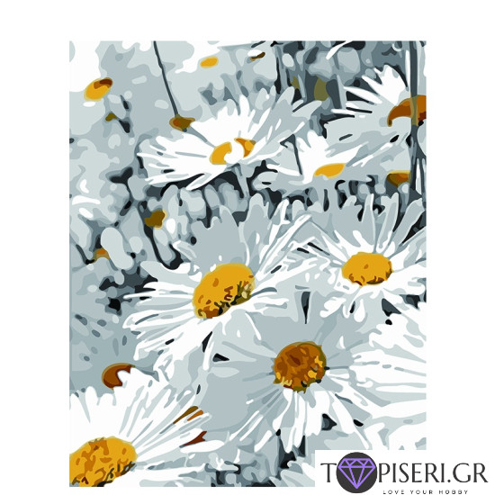 Painting By Numbers Daisies 6 - Tapiseri.GR Painting By Numbers Daisies 6 - Tapiseri.GR