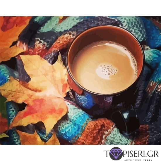 Painting By Numbers Autumn Cafe - Tapiseri.GR Painting By Numbers Autumn Cafe - Tapiseri.GR