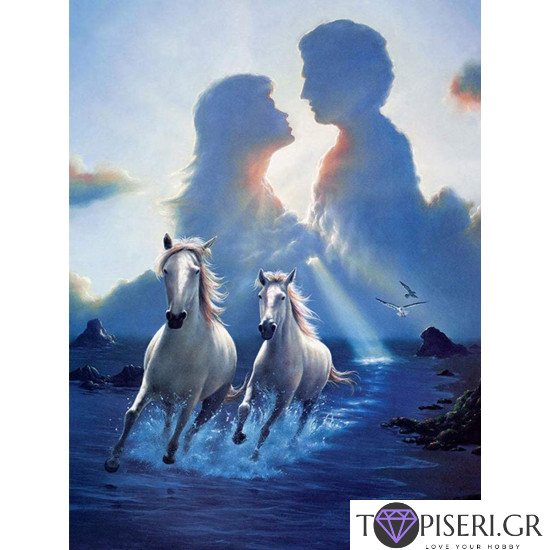 Diamond Painting Horses In Love - Tapiseri.GR Diamond Painting Horses In Love - Tapiseri.GR