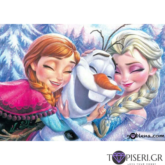 Diamond Painting Elsa, Ana And Olaf - Tapiseri.GR