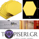 Mirrored 3D Wall Sticker Hexagonal Tiles Set Of 12 Pieces - Tapiseri.GR
