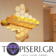Mirrored 3D Wall Sticker Hexagonal Tiles Set Of 12 Pieces - Tapiseri.GR