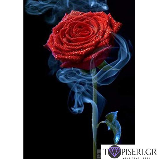 Diamond Painting Red Rose - Tapiseri.GR