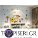 3D Wall Sticker Mother And Baby Giraffe - Tapiseri.GR