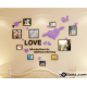 3D αυτοκόλλητο τοίχου Καρδιές με επιγραφή I Love You 2
