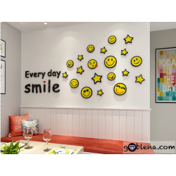 3D αυτοκόλλητο τοίχου Emoticons