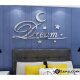 3D αυτοκόλλητο τοίχου Επιγραφή Dream με φεγγάρι και αστέρια