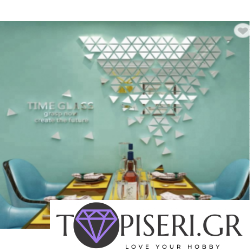 Mirrored 3D Wall Sticker Inverted Triangle