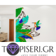 3D αυτοκόλλητο τοίχου Θάμνος και πουλάκι - Tapiseri.GR