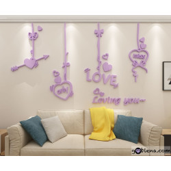 3D αυτοκόλλητο τοίχου Love 3D αυτοκόλλητο τοίχου Love