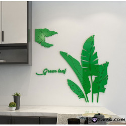 3D αυτοκόλλητο τοίχου Green leaf 3D αυτοκόλλητο τοίχου Green leaf