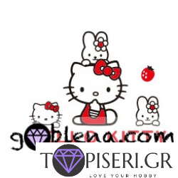 Παιδικό 3D αυτοκόλλητο τοίχου Hello Kitty 5
