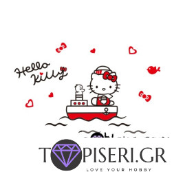 Παιδικό 3D αυτοκόλλητο τοίχου Hello Kitty 7