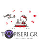 Παιδικό 3D αυτοκόλλητο τοίχου Hello Kitty 7 - Tapiseri.GR