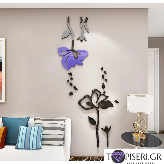 3D Wall Sticker Flowers 11 - Tapiseri.GR