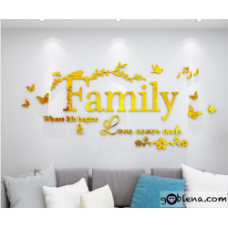 3D αυτοκόλλητο τοίχου Family