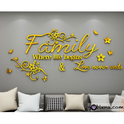 3D αυτοκόλλητο τοίχου Family 3