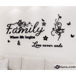 3D αυτοκόλλητο τοίχου Family 4