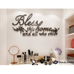 3D αυτοκόλλητο τοίχου Bless this home