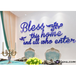 3D αυτοκόλλητο τοίχου Bless this home 2