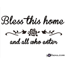 3D αυτοκόλλητο τοίχου Bless this home 4