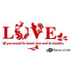 3D αυτοκόλλητο τοίχου Love 3
