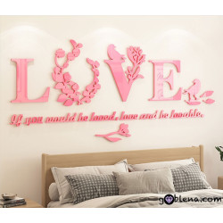 3D αυτοκόλλητο τοίχου Love 3