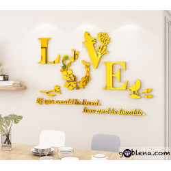 3D αυτοκόλλητο τοίχου Love 4