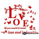 3D αυτοκόλλητο τοίχου Love 6