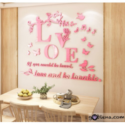 3D αυτοκόλλητο τοίχου Love 6