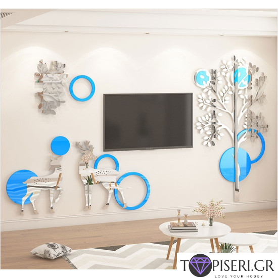 3D Wall Sticker Stylized Forest - Tapiseri.GR