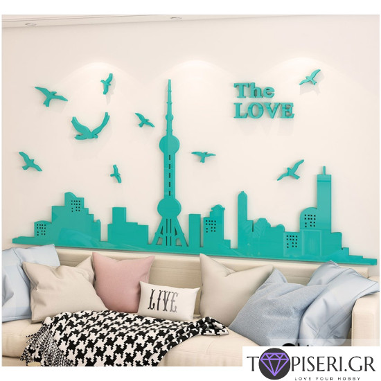 3D αυτοκόλλητο τοίχου The Love 3 - Tapiseri.GR