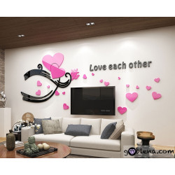 3D αυτοκόλλητο τοίχου Love each other