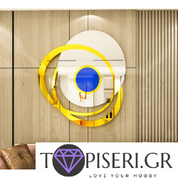 Καθρεπτισμένο 3D αυτοκόλλητο τοίχου Οβάλ