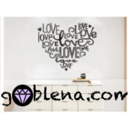 3D αυτοκόλλητο τοίχου Love 7