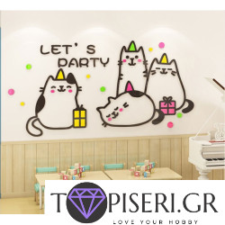 Kids 3D Wall Sticker Kittens 9