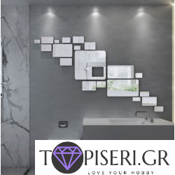 Mirrored 3D Wall Sticker Rectangles
