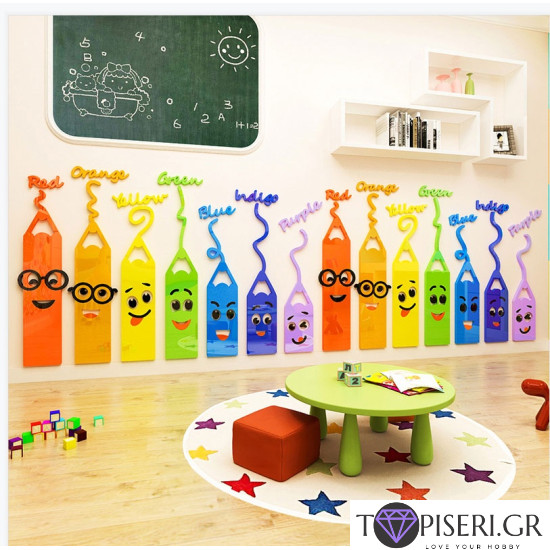 Kids 3D Wall Sticker Pencils - Tapiseri.GR Kids 3D Wall Sticker Pencils - Tapiseri.GR