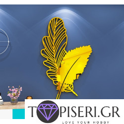 Mirrored 3D Wall Sticker Feather 4