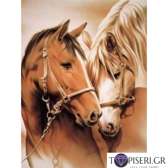 Diamond Painting Horses Gentle Touch - Tapiseri.GR Diamond Painting Horses Gentle Touch - Tapiseri.GR